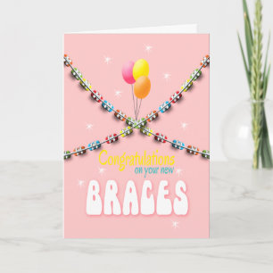 Cartão Girls Braces On Congratulations