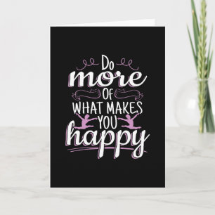 Cartão Girls Gymnastics - Motivational Happy Cote