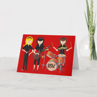 Cartão Girls Rock Birthday Card