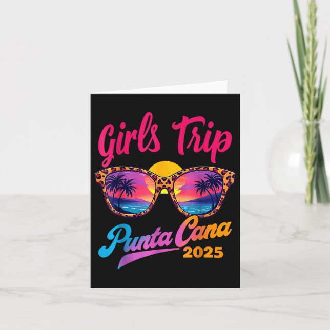 Cartão Girls Trip Punta Cana 2025 Matching Summer Vacatio (Frente)