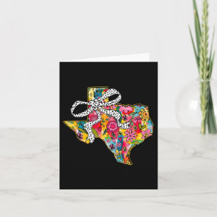 Cartão Girly Texas State Map Floral Coquette Arco 4º De J