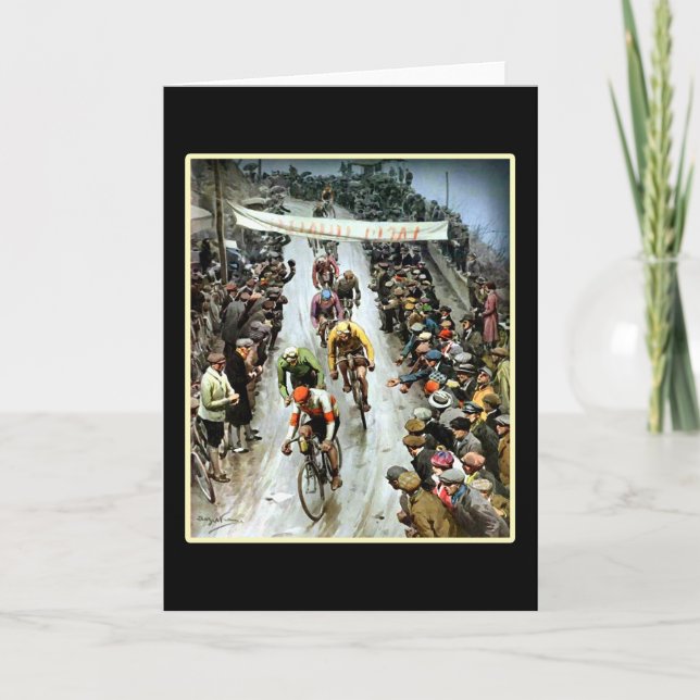 Cartão Giro Velo do ciclismo do vintage (Frente)