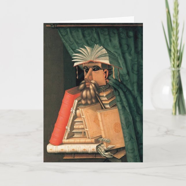 Cartão Giuseppe Arcimboldo - bibliotecário (Frente)