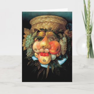 Cartão Giuseppe Arcimboldo - cesta de fruta