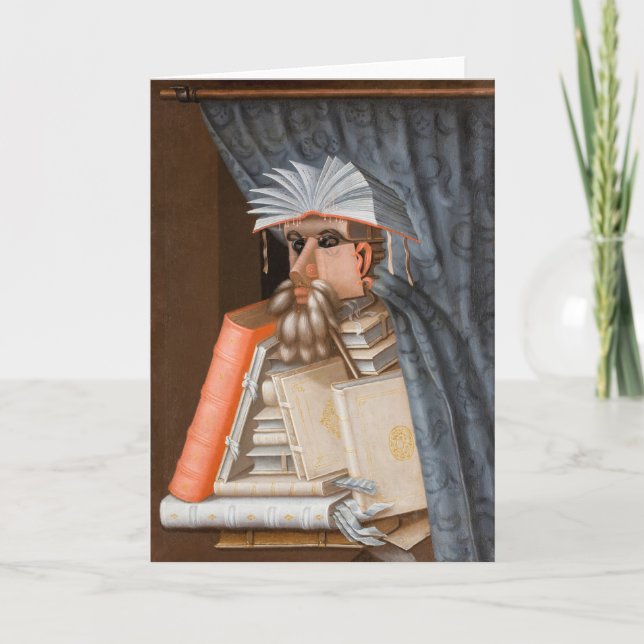 Cartão Giuseppe Arcimboldo - O Bibliotecário (Frente)