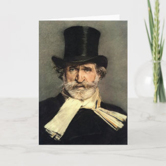 Cartão Giuseppe Verdi - maestro da ópera italiana