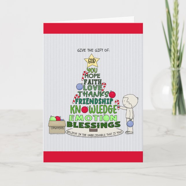 Cartão Give the Gift of: Word Tree  (Frente)