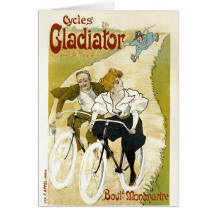 Cartão Gladiador dos ciclos - bicicletas do vintage