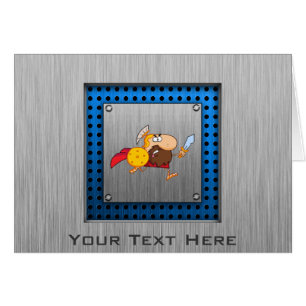 Cartão Gladiador espartano; Metal-olhar