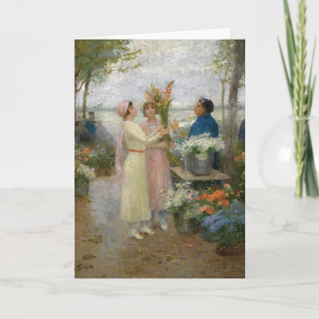 Cartão Gladiolus | Victor Gabriel Gilbert (Frente)