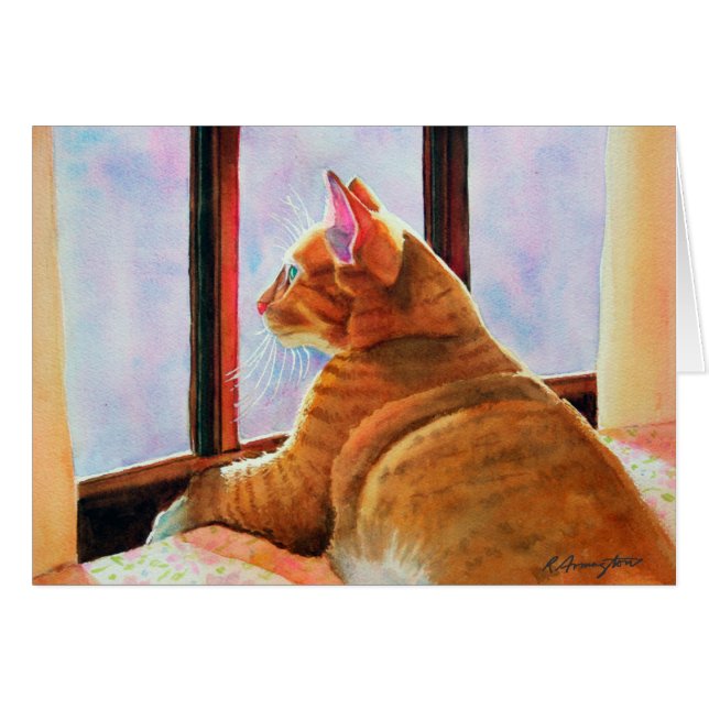 Cartão Gladys Orange Tabby (Frente Horizontal)