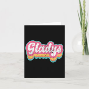 Cartão Gladys Primeiro Nome Menina Vintage 70s 80s Person