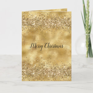 Cartão Glam Dourado Glitter Confetti   