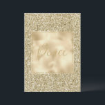 Cartão Glam Luxe Dourada Glitter Peace<br><div class="desc">Glam Luxe Dourada Paz de Literatura Inspiradora Citação</div>