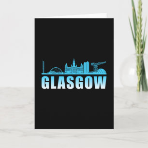 Cartão Glasgow City Cityscape Skyline Trip Funny Gift