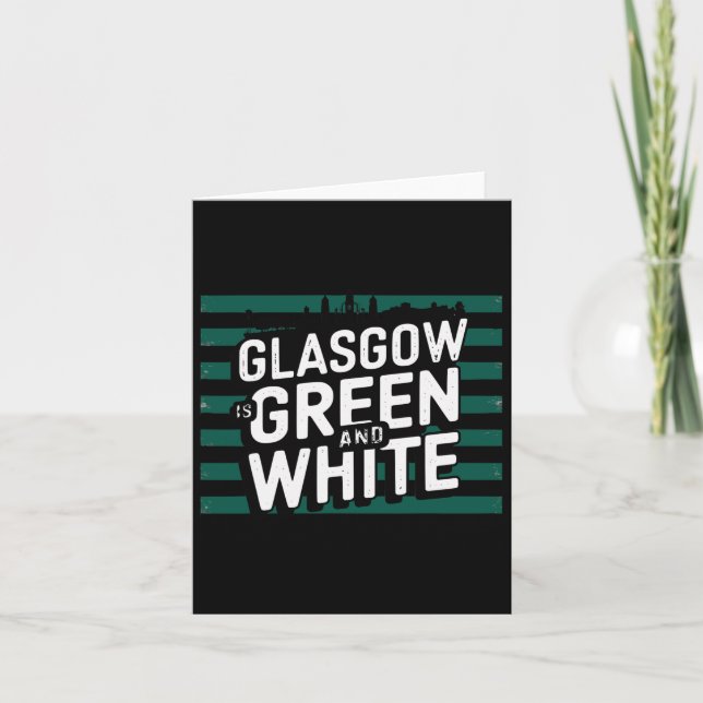 Cartão Glasgow É Verde E Branco (Frente)