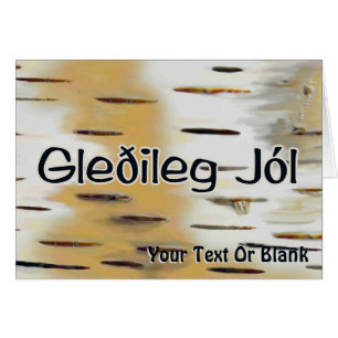 Cartão Gleðileg Jól - Birchbark