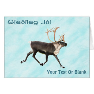 Cartão Gleðileg Jól - Bull Caribbean (Reindeer) Sobre A N