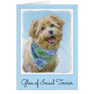 Cartão Glen de Imaal Terrier Painting - Arte Original de