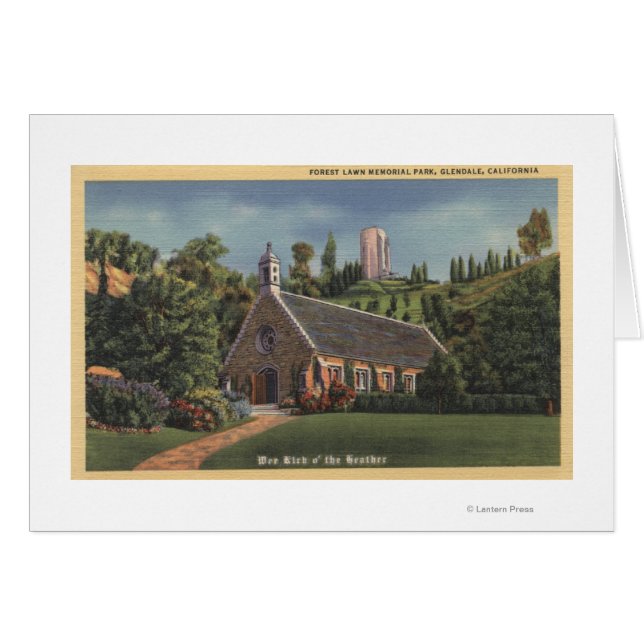 Cartão Glencairn, Réplica da Igreja de Annie Laurie (Frente Horizontal)