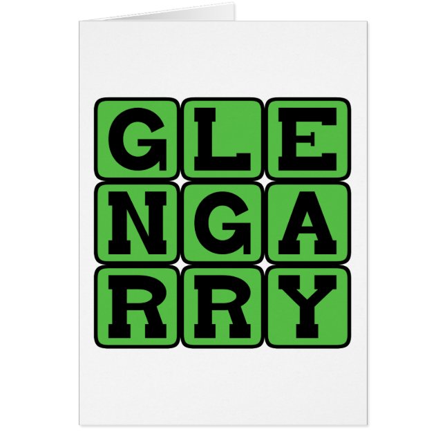 Cartão Glengarry, Chapéu em Forma de Barco (Frente)