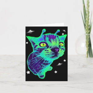 Cartão Glerp Glorp Gato Alien Divertido Meme Gnarp Gato T