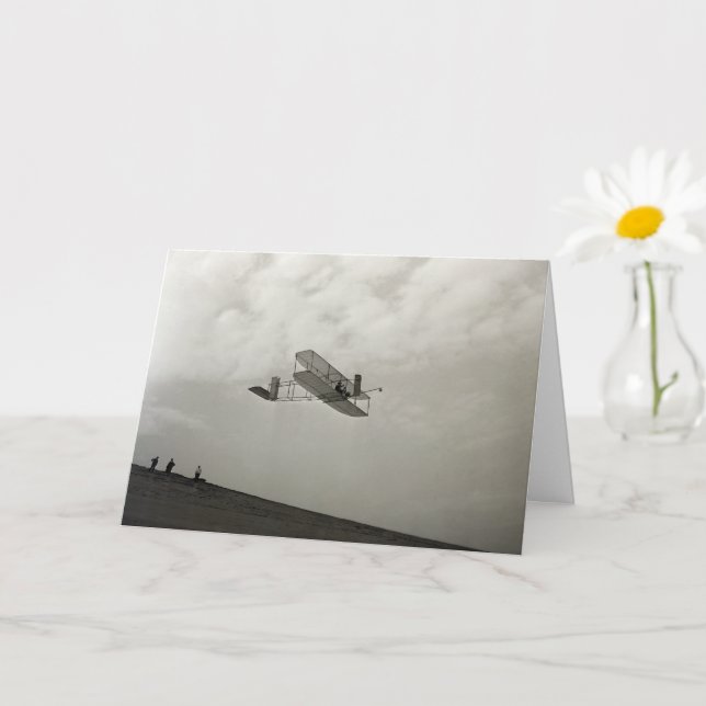 Cartão Glider Test Flight Aviation Wright Brothers (Planta pequena)