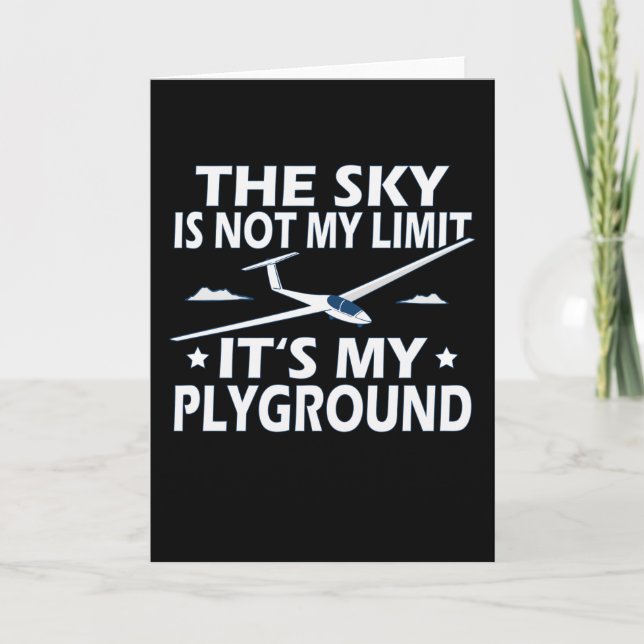 Cartão Glider The Sky Is Not My Limit (Frente)