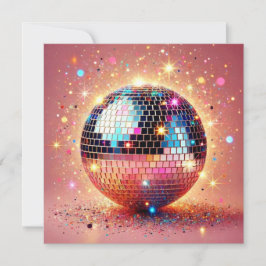 Cartão Glitter Disco ball Card.
