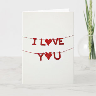 Cartão Glitter Eu Te Amo Minimalista