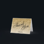 Cartão Glitter Glam Bat Mitzvah Dourado<br><div class="desc">Use o formulário modelo para adicionar seu nome ou outra personalização. A opção "Personalizar mais" pode ser usada para adicionar texto ou fotos ao dentro/traseiro do cartão de nota.</div>