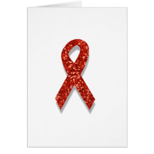 Cartão glitter red ribbon