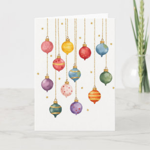Cartão Global de Ornamentos de Natal