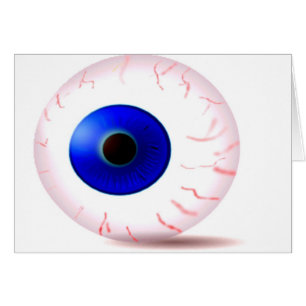 Cartão Globo ocular Bloodshot azul