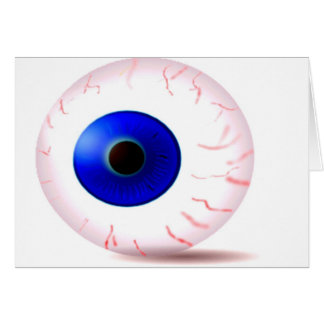 Cartão Globo ocular Bloodshot azul