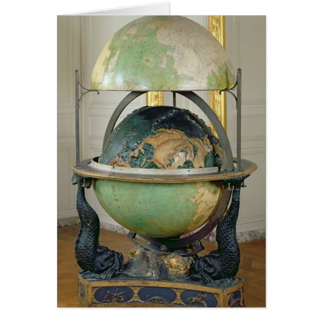 Cartão Globo terrestre e celestial (Frente)