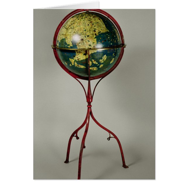 Cartão Globo terrestre, feito em Nuremberg em 1492 (Frente)