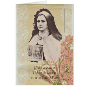 Cartão Gloire à Sainte Thérèse et de la Sainte Face