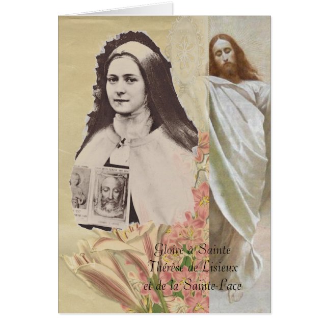 Cartão Gloire à Sainte Thérèse et de la Sainte Face (Frente)