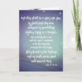 Cartão Glória a Deus Luke Bíblia Versa Natal