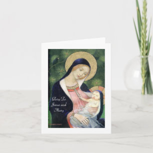 Cartão Glória a Jesus e Maria