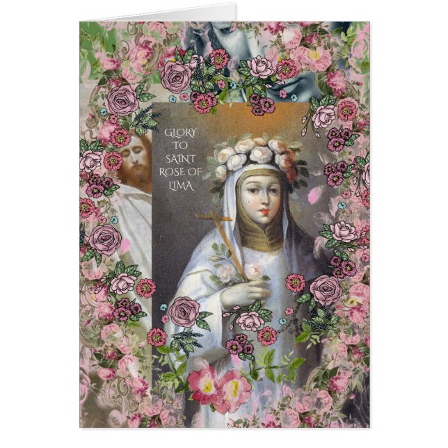 CARTÃO GLÓRIA AO ROSA SANTO DE LIMA (Frente)