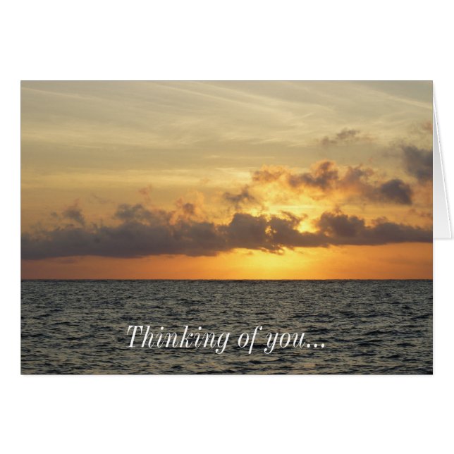 Cartão Glória Folly Praia Sunrise Pensando Em Você (Frente horizontal)
