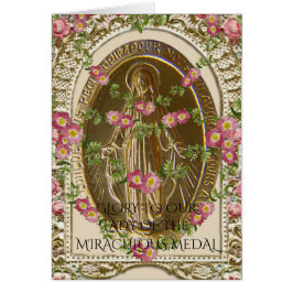 CARTÃO GLÓRIA PARA A NOSSA SENHORA DA MEDALHA MIRACULOSA