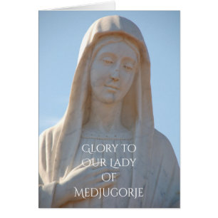 Cartão glória para nossa senhora de medjugorje