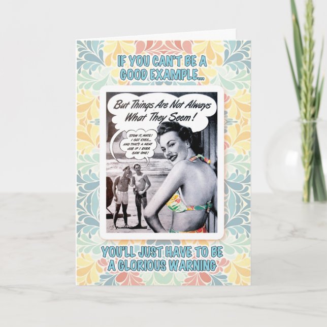 Cartão Glorioso aniversário de advertência (Frente)