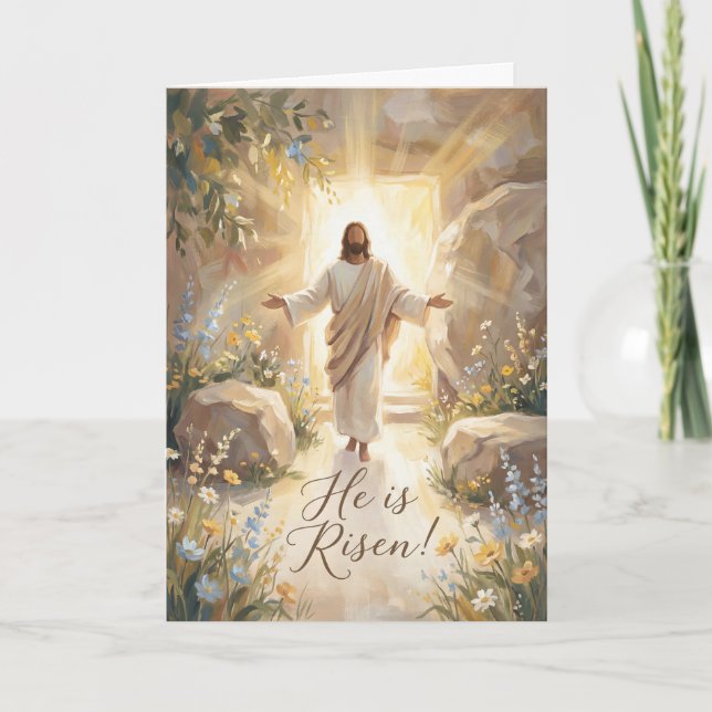 Cartão Glorious He is Risen Easter Card (Frente)