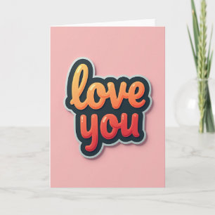 Cartão Glossy de Amor Simples