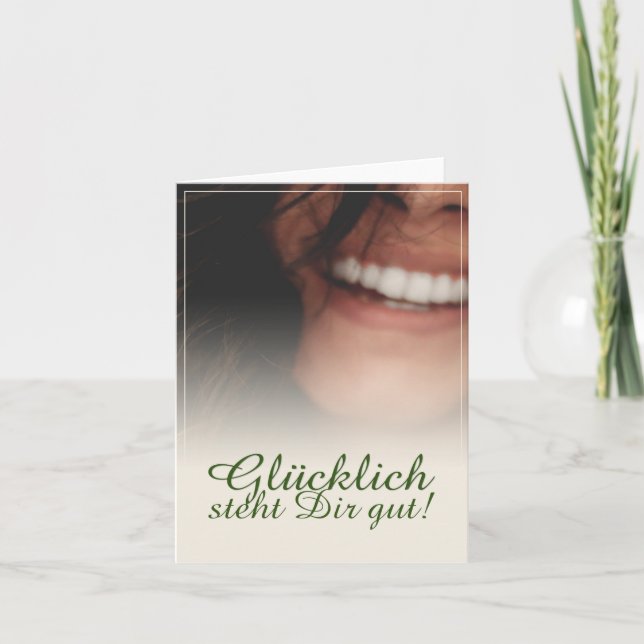 Cartão Glücklich, Dir, instinto! (Frente)