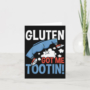 Cartão Gluten Me Trouxe Tootin Gluten Alergia Celiac Doen